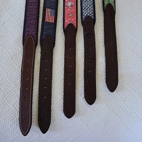Vineyard Vines Boys (5) Preppy Lax/American Flag/Crab/Whale/Fish Belts 4-28/1-26 - Picture 4 of 8